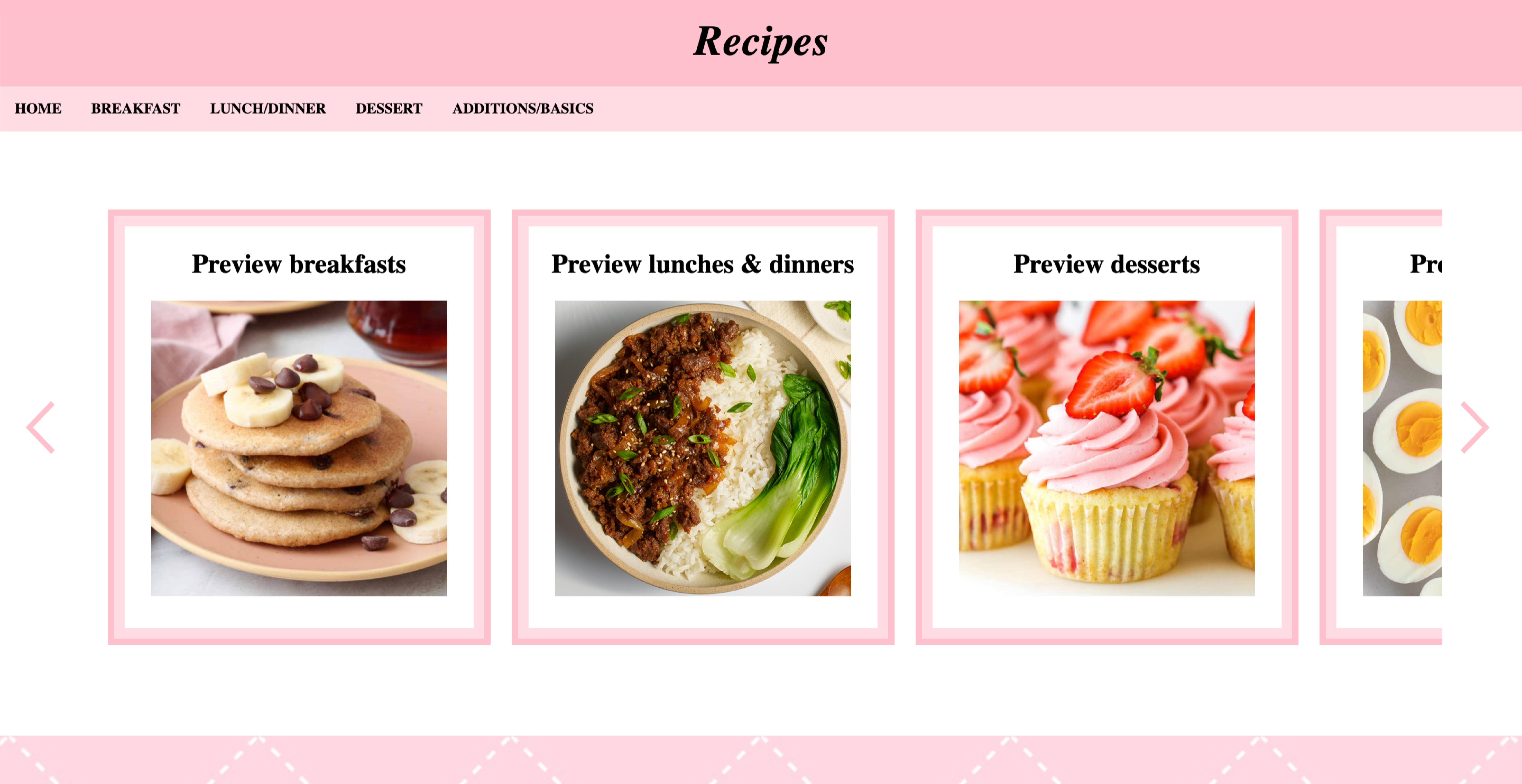 Recipes preview