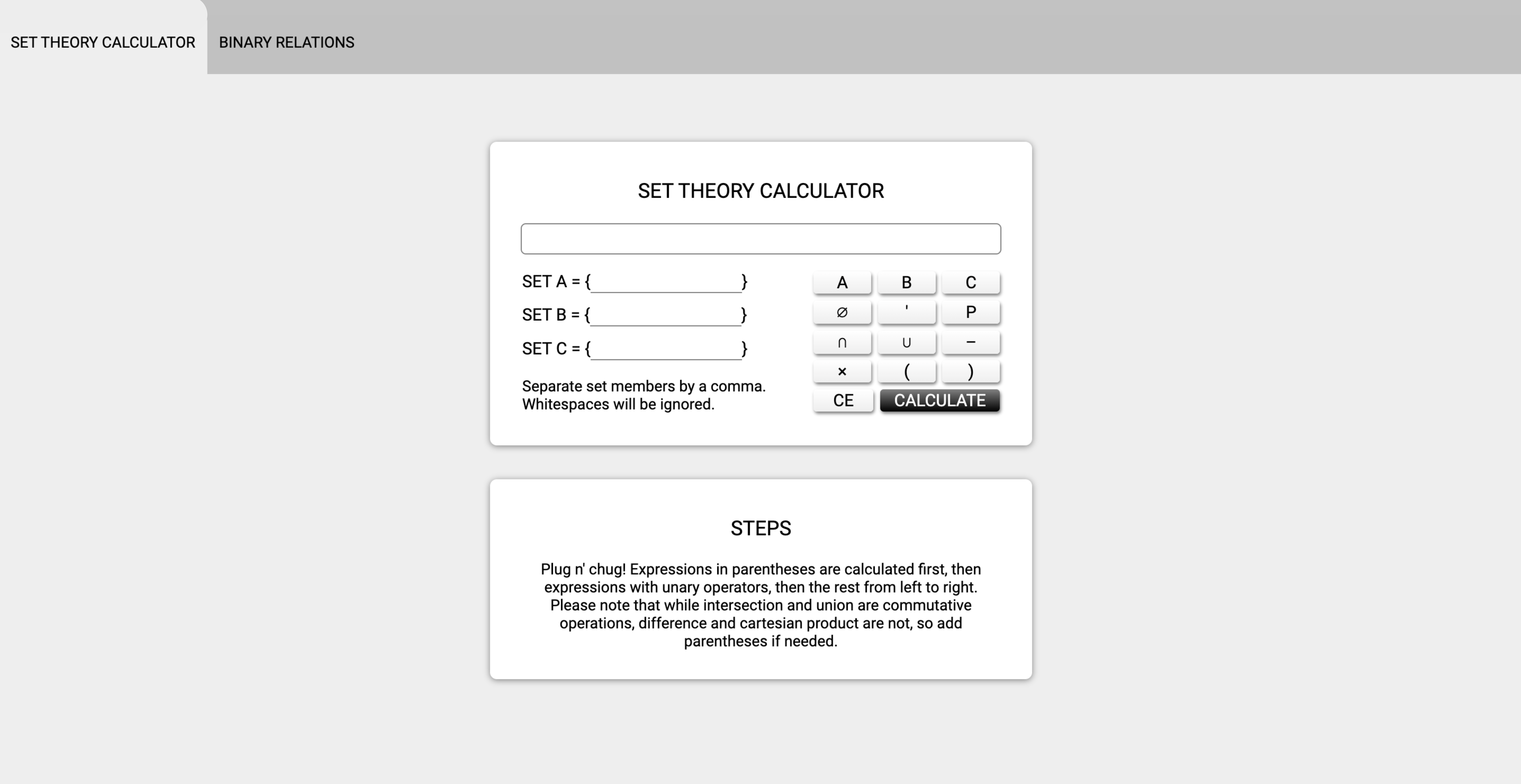Set theory preview